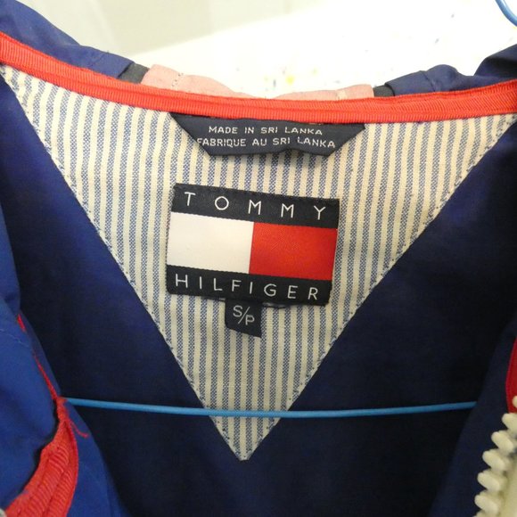 Vintage 90s Tommy Hilfiger Sailing Gear Jacket Windbreaker Hoodie Zipper Size S - Picture 2 of 2